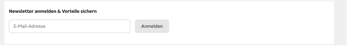 Otto - problem z kontrastem pojawia się także, w przypadku formularza do podania adresu e-mail podczas zapisu na newsletter